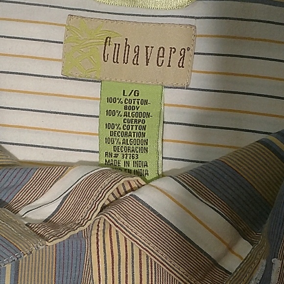 Button down cubavera long sleeve shirt - Picture 3 of 5